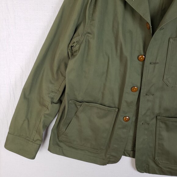 TAYLOR STITCH Ojai Jacket NWOT Chore Coat Army Green Olive Utility size 44 XL - Picture 14 of 15